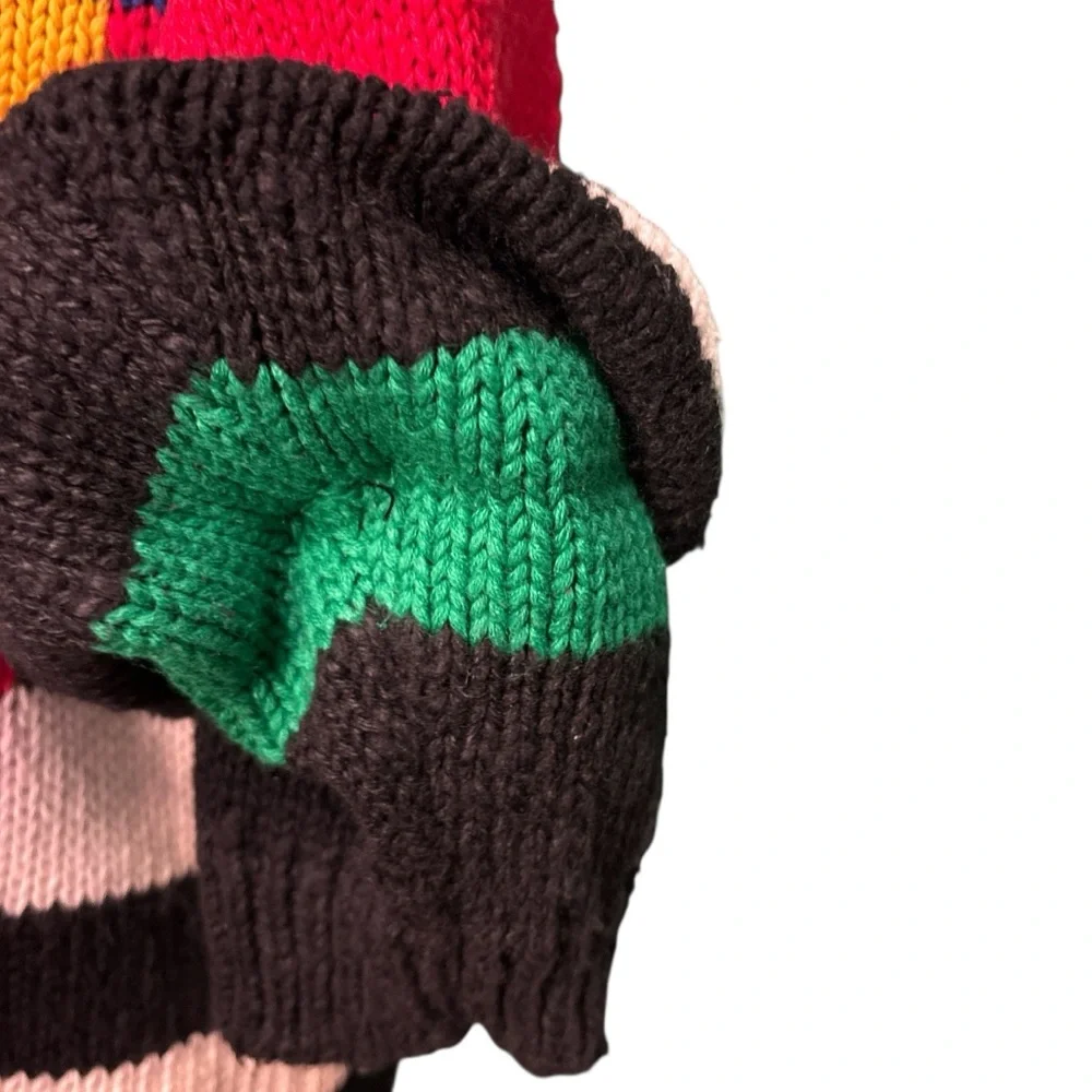 Vintage 80s/90s IB Diffusion multi colored striped/geometric oversized sweater - Picture 5 of 6